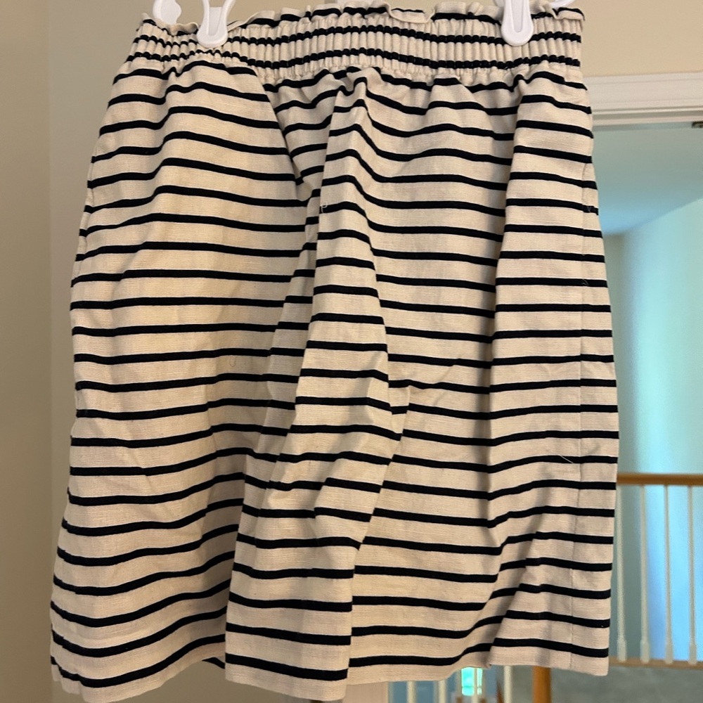 Linen-cotton blend city skirt